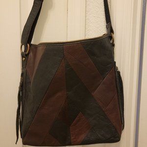 Lucky brand all leather crossbody large